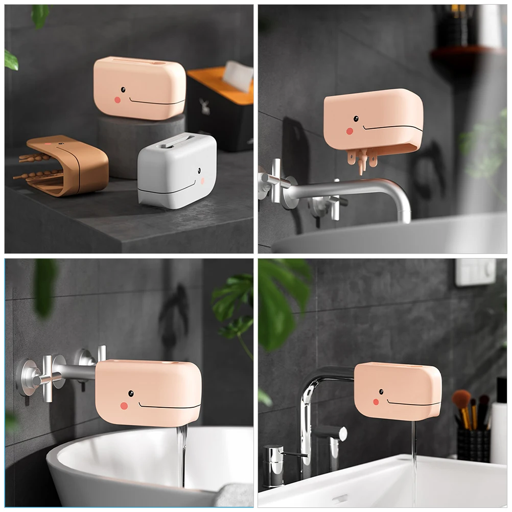

Lovely Whale Silicone Faucet Cover Baby Safety Spout Protector Bathtub Tub Kids Cartoon Guard Durable Practical Bathroom Kitchen