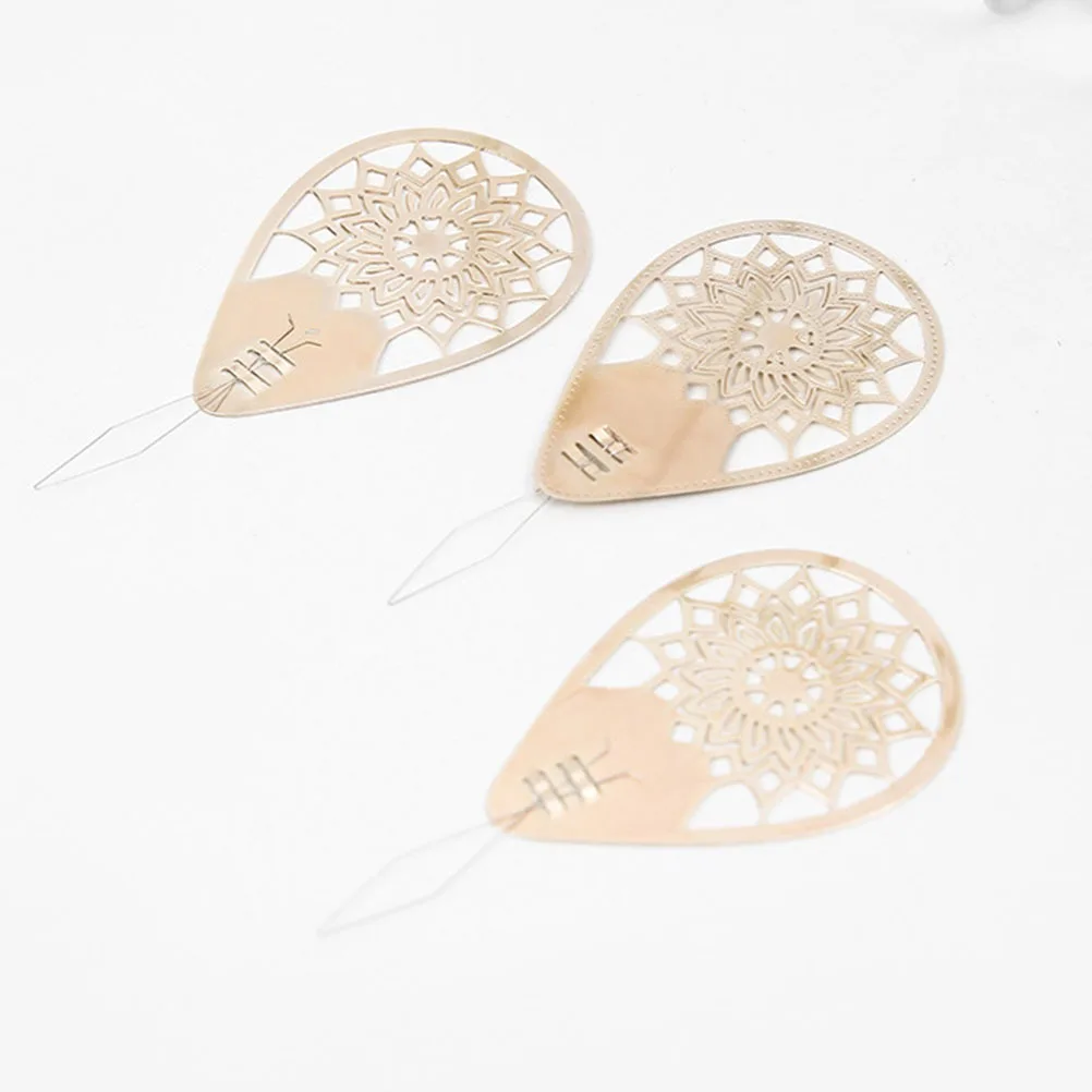 4 قطعة معدنية مجوفة عبر غرزة إبرة الخيوط أداة خيوط سهلة لآلة اليد الخياطة اكسسوارات إبرة عراف #5