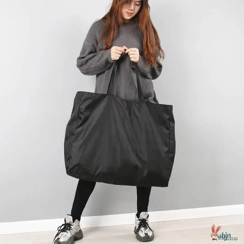 

Большая нейлоновая холщовая сумка Capaci, водонепроницаемая сумка на молнии, простая дорожная сумка, повседневная складная женская сумка