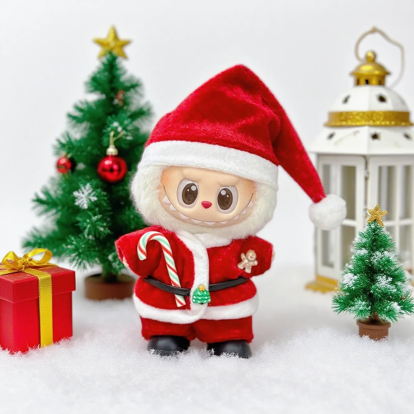 

For Labubu Clothes: Christmas Deer Set (Red Festive Outfit) for V1/V2/V3 -15/17cm Labubu Outfit Holiday Gift Christmas Set