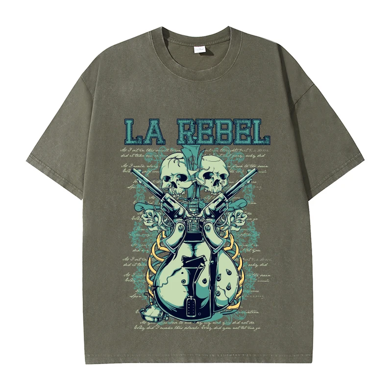 Personalized T-shirt Skull Women Pulovers Unisex Ladies Tops Y2k Clothes Short Sleeve Tee Vintage Clothing Harajuku Fashion Top