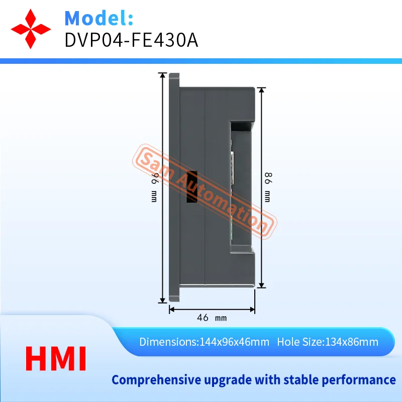 YKHMI 4.3 Inch HMI Touch Screen Panel With Download Communication Cable, Support RS485/232/422 To Connet With PLC