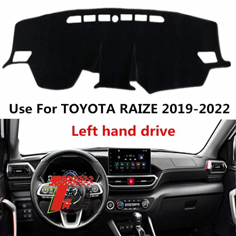 Use for Toyota RAIZE 2019-2022 Reduces Interior Fading Dashboard Cover L/R Black Red Blue Three Color UV Protection