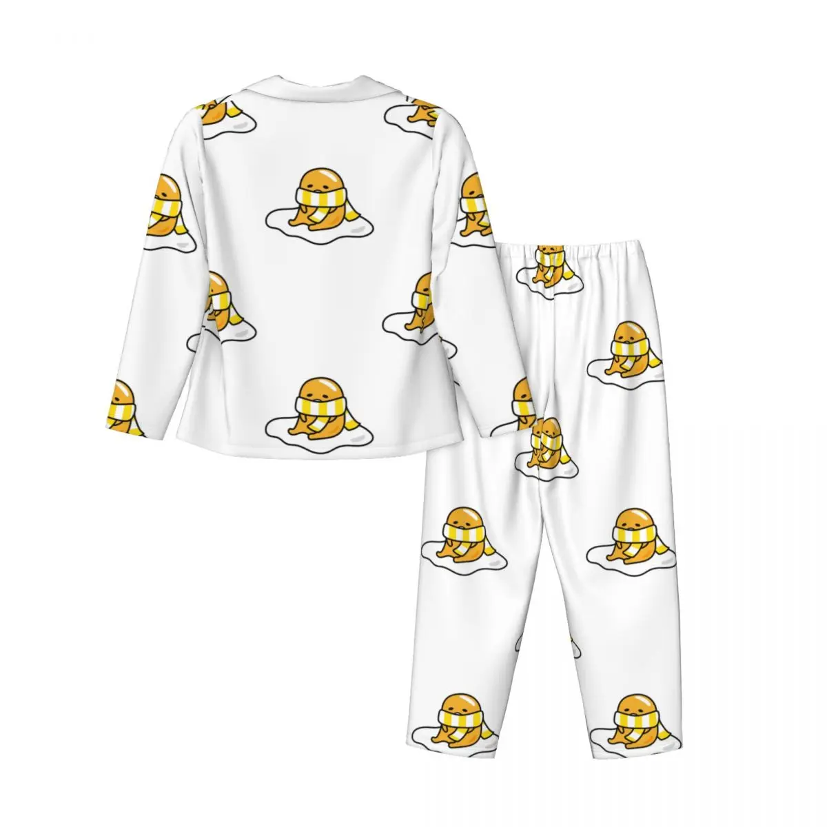 Gudetama_7 Conjuntos de pijamas para mujer, pijamas de 2 piezas para mujer, ropa de descanso para parejas, traje para el hogar