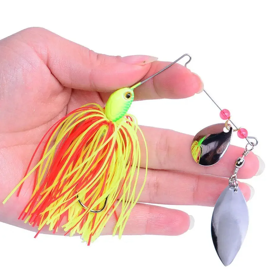 

1pcs Fishing Lure 15.6g Wobblers Lures Spinners Spoon Bait For Pike Peche Tackle Metal Sequins Spinnerbait With BKK Hooks