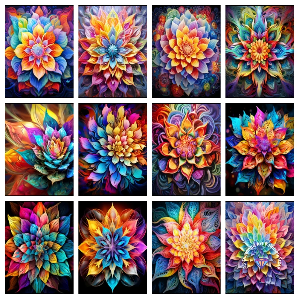 

Color Mandala AB Diamond Painting Kit Square Round Diamond 5D DIY Mosaic Handmade Art Adult Exquisite Gift Crafts Home Decor