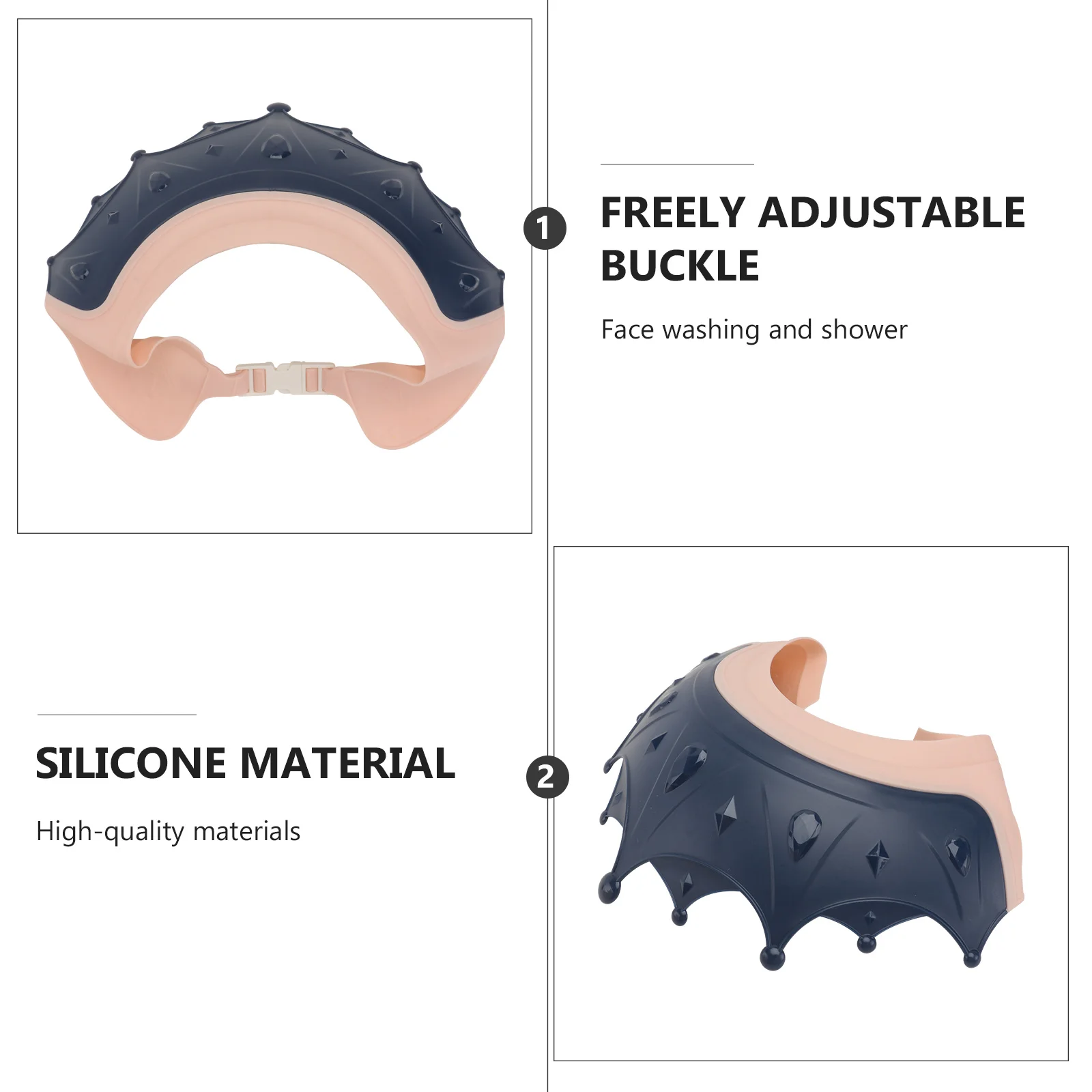 2 قطعة قبعات شامبو الطفل مقاوم للماء سيليكون غسل الشعر القبعات واقية دش الاستحمام قبعات قبعات مقاومة للماء لوازم استحمام الطفل