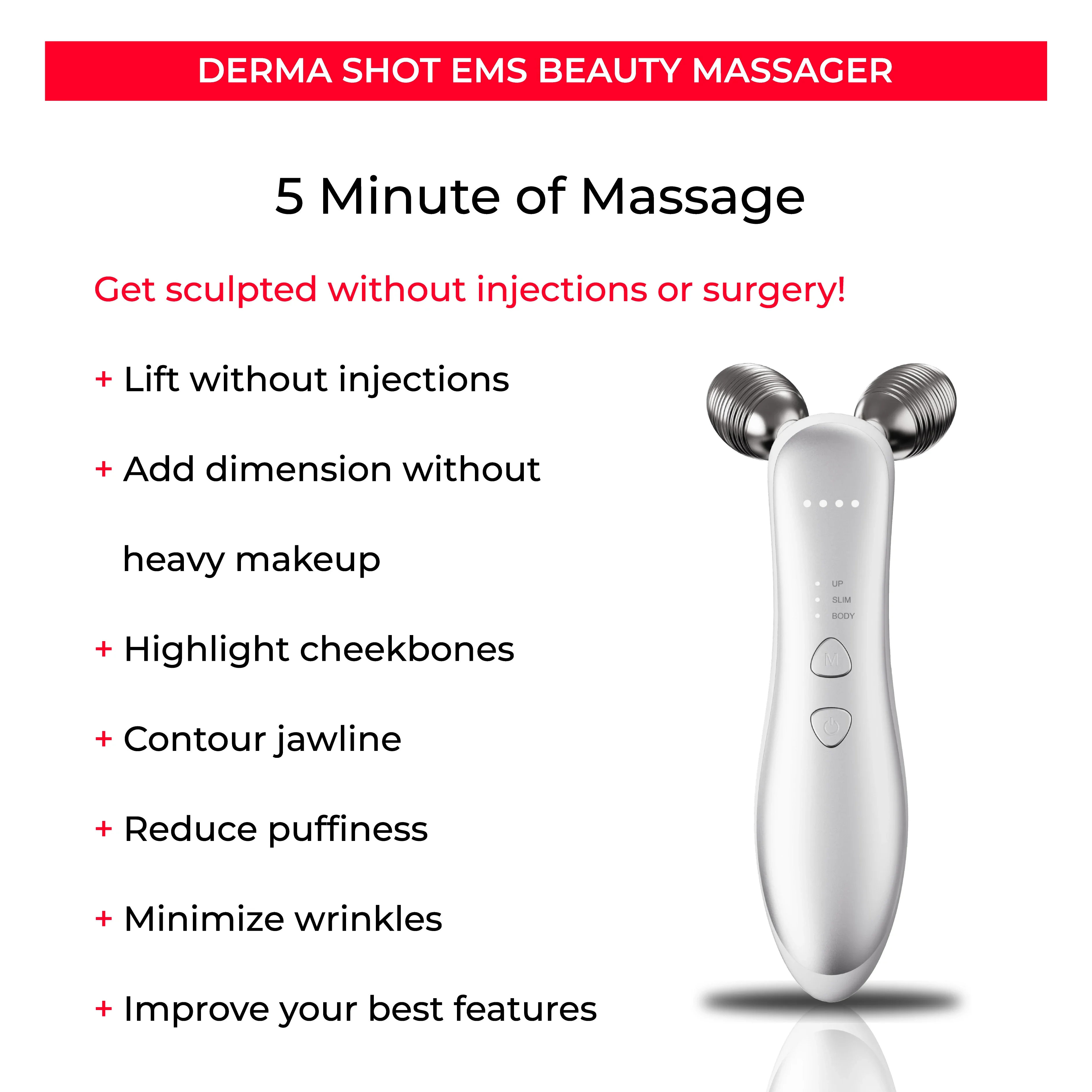 NEW R Electric Facial Massager Newly Patented Product Rechargeable Microcurrent Facial Electric Massage Tool fast shipping