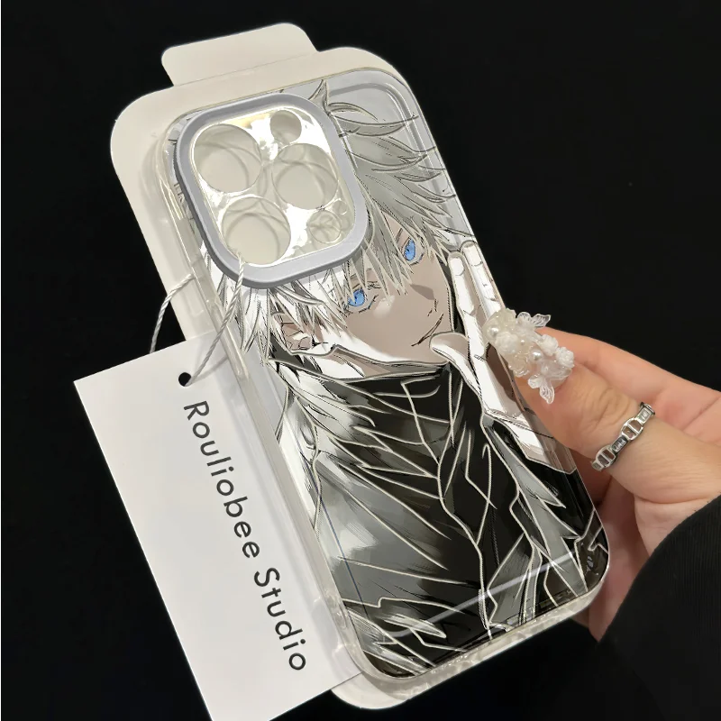 New luxury Gojo Satoru Soft Clear Case protection for iPhone 15 14 13 12 11 14 Pro Max XS XR 7 8 Plus X SE Coque