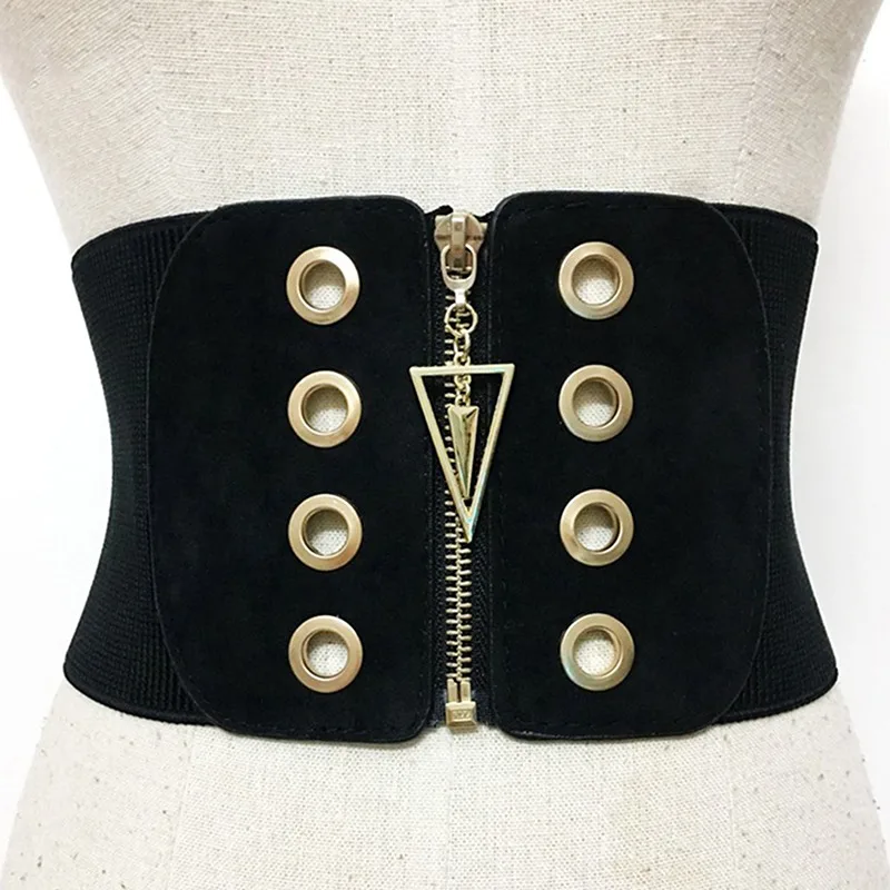 

Women Ultra Wide Corset Belt Female Fashion Slim Black Elastic Body Style High Waist Dress Stretch Belts For Women Waistband