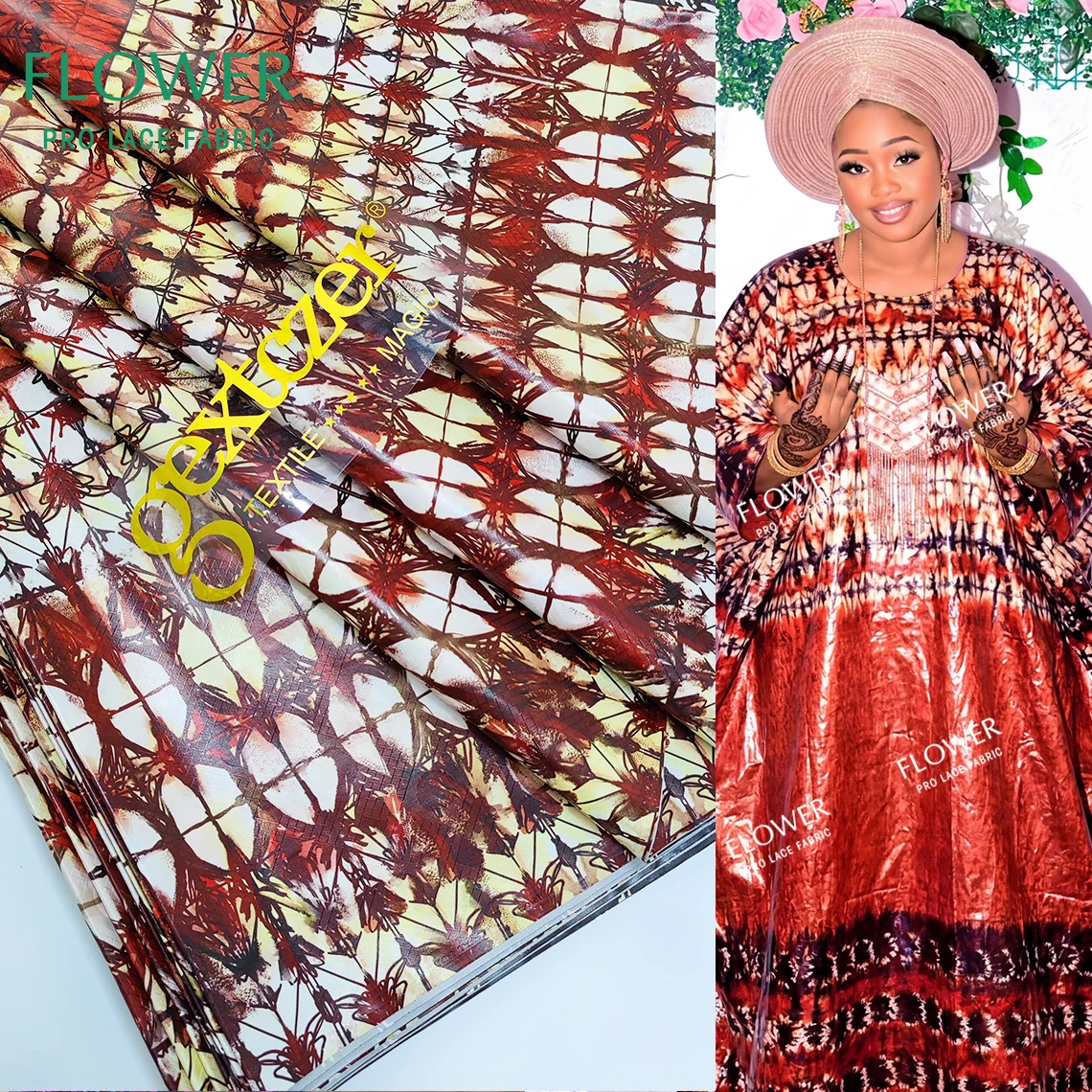 

Блестящая ткань Базин Рише с принтом, африканский нигерийский материал для шитья, высококачественный, ширина 160 см