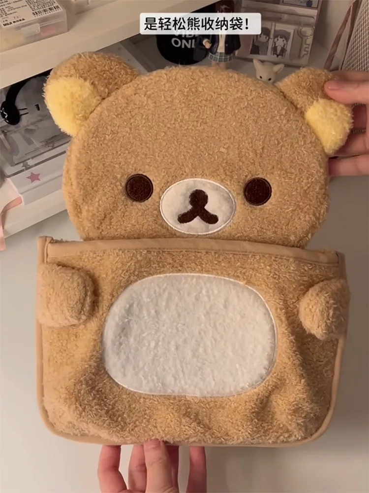 منظم تخزين معلق من Rilakkuma مع جيوب متعددة لتركيب على الحائط والباب من القطيفة لعرض المسكن الأساسية #3