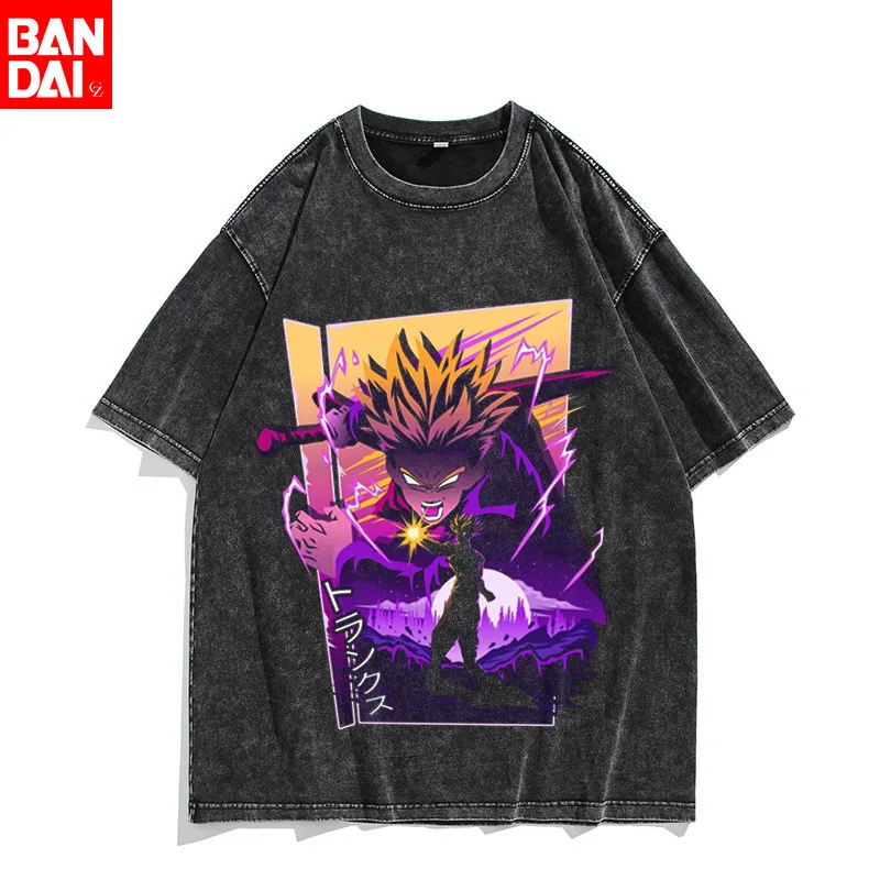 

Новая футболка унисекс Dragon Ball Z 2026 летняя, черная, с эффектом потертости, с графическим принтом Majin Buu, в стиле аниме-стритвир, для мужчин