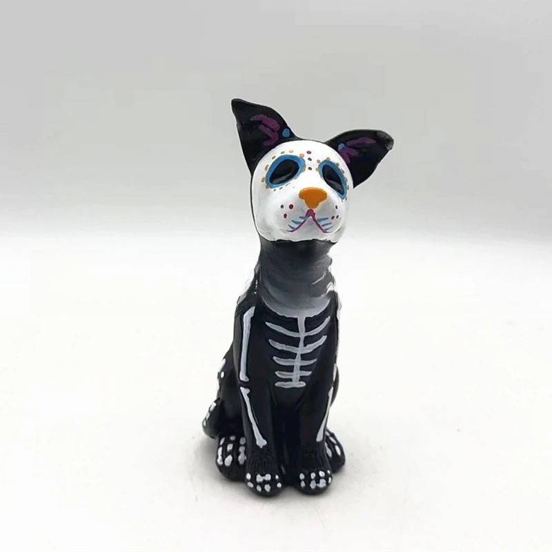 Halloween resin crafts ghost festival decorations cute little cat and dog ornaments dead day gifts