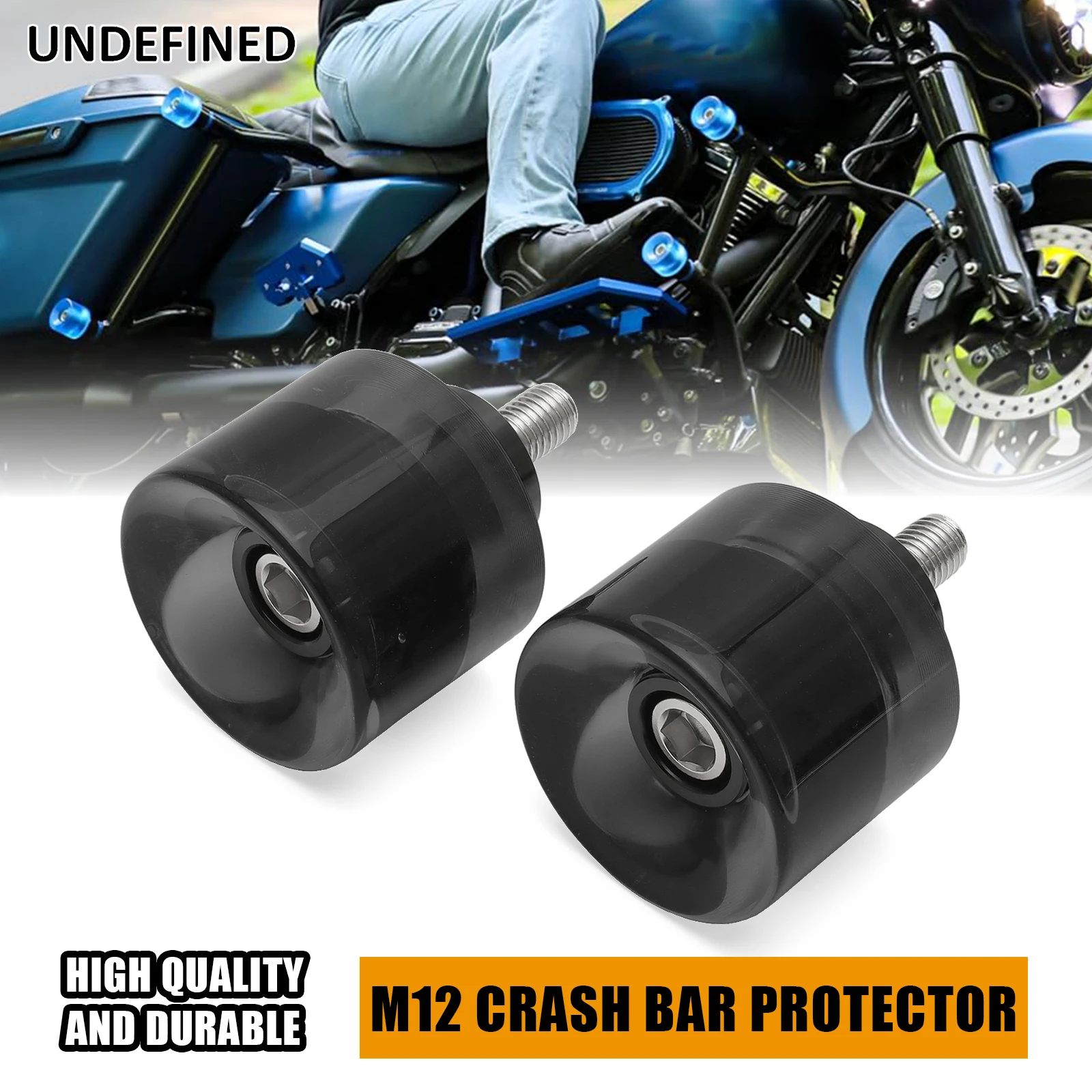 

Motorcycle Decorative Wheel M12 Screw Crash Bar End Sliders Engine Guard Collision Protector Fit for Harley Softail Street Glide