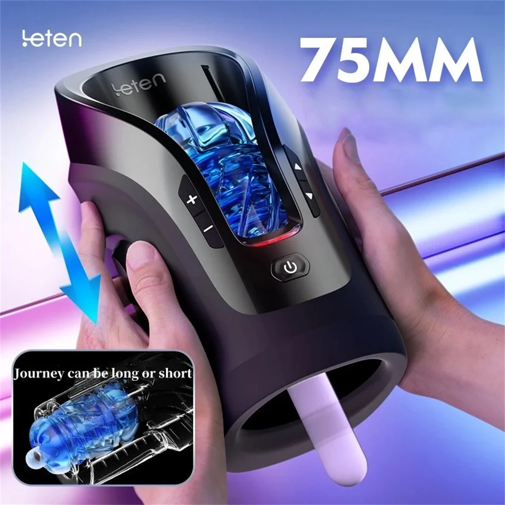 

Thrusting-Pro Automatic 75mm Deep Sucking High Speed Thrusting Male Masturbator Machine Vagina Masturbation Cup Sex Toys For Men