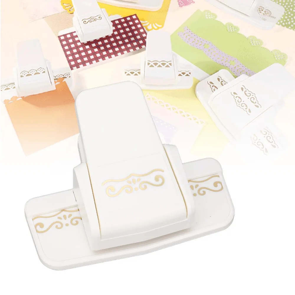 Multifunctional Border Paper Punch Handheld Ergonomic Handle Scrapbooking Edge Punch Metal Cutter Blade Fine Design