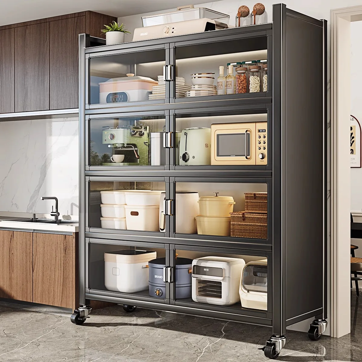 Storage Cabinet Multi-layer Floor Shelf Household