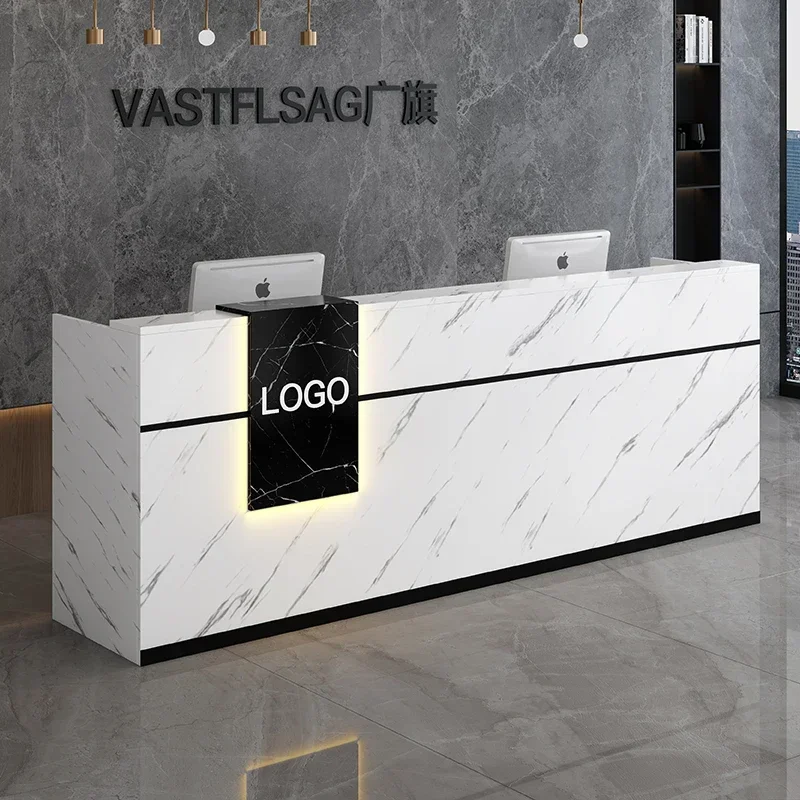 

Simple Beauty Reception Desks Display Decorations Salon Reception Desks Checkout Counter Mostrador Negocio Commercial Furniture