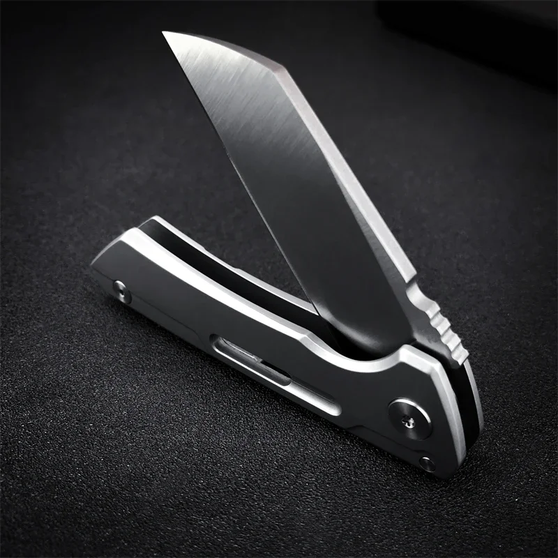 High-end Hunting Bearing Folding Pocket Knife D2 Tanto Sanding Blade CNC Hollow Handle EDC Small Survival Tactical Flipper Knife