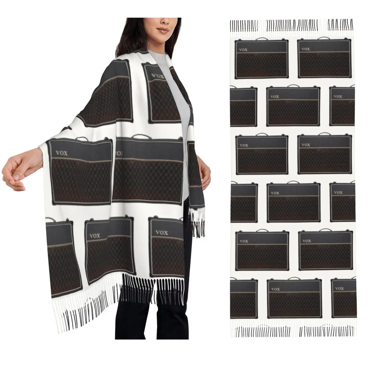 

Vox AC30 Amplifier Scarf Tassel Scarves Women Soft Warm Shawls and Wraps Large Fall Winter Shawl Wrap