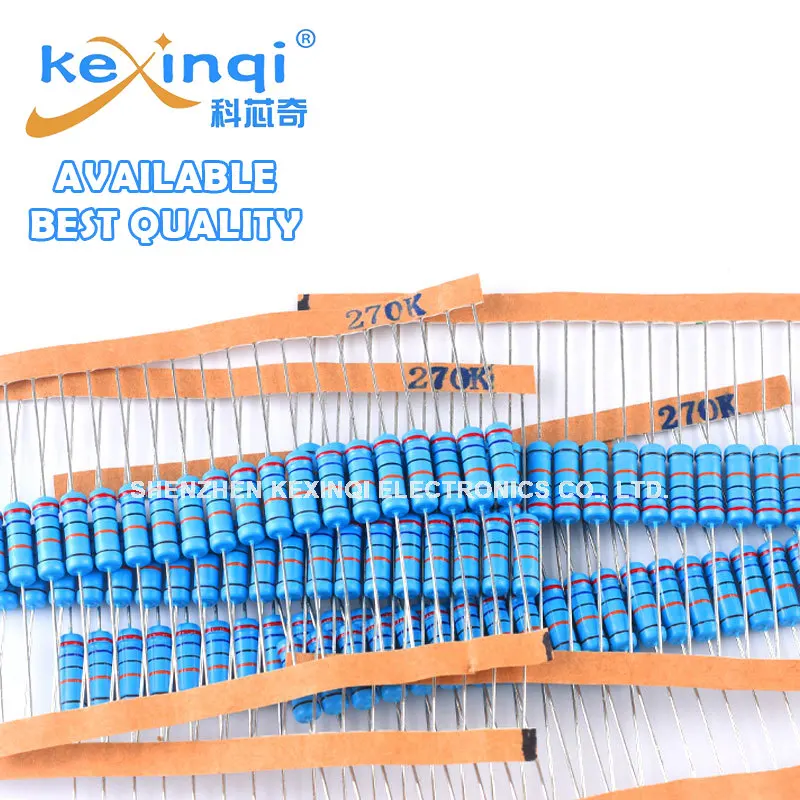 10 buah 2W Resistor Film logam 1% 0.1R ~ 2.2M 0.1 0.15 0.18 0.22 0.24 0.27 0.3 0.33 0.36 0.39 0.43 0.47 0.56 1M Ohm