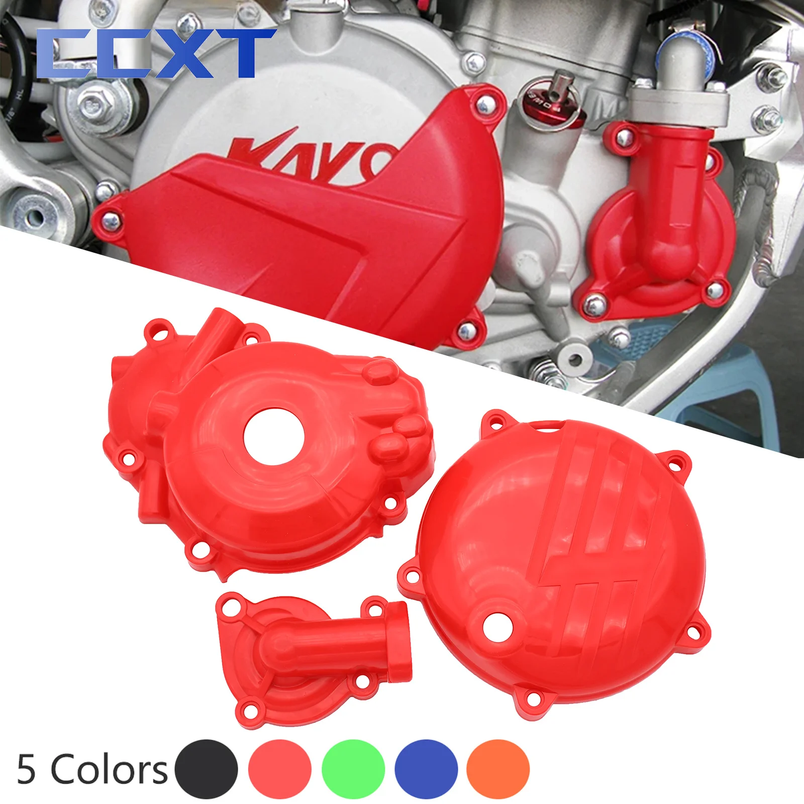 Motorcycle Clutch Guard Ignition Protector Engine Protection Water Pump Cover For Zongshen NC250 NC450 For Kayo Engine Universal