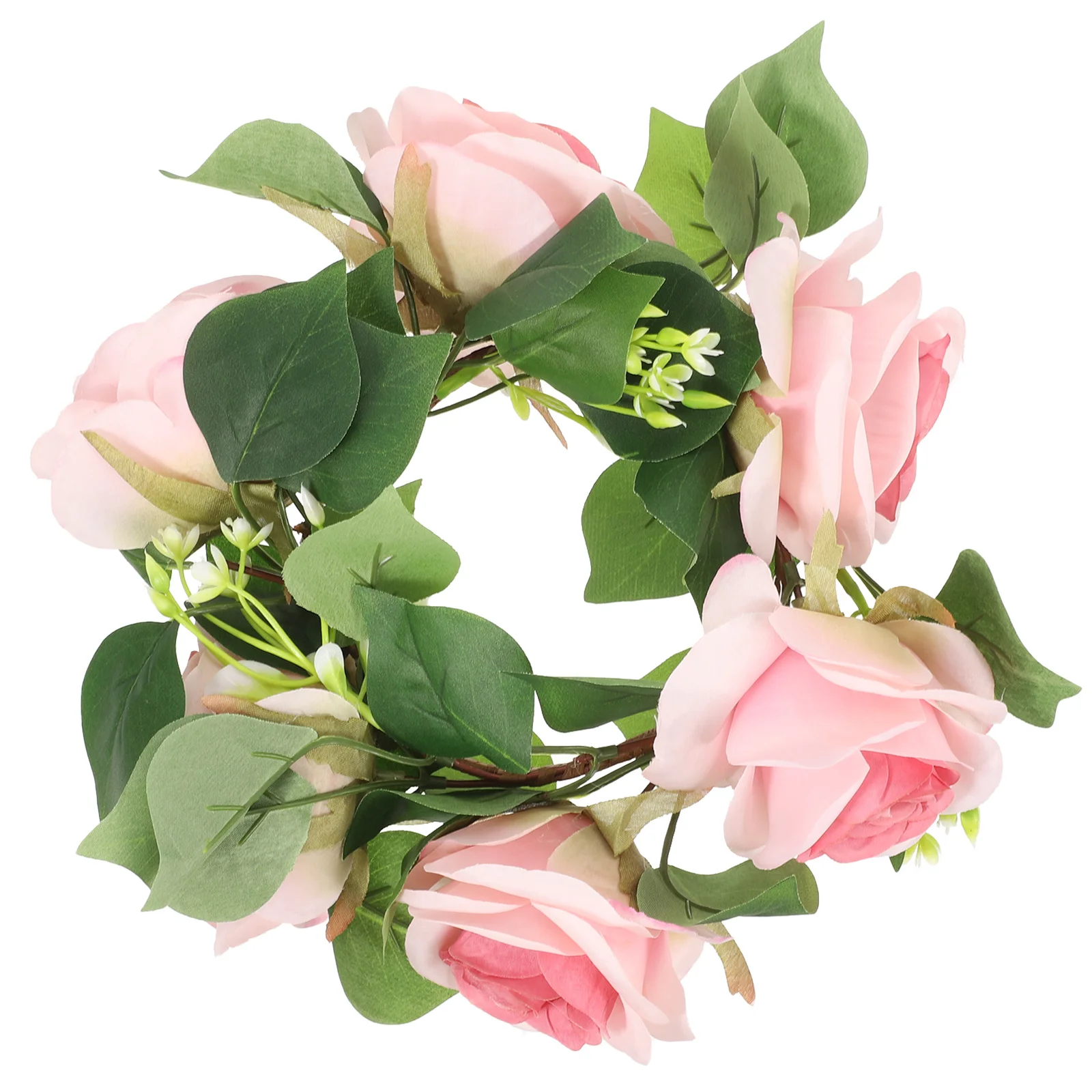 

Floral Ring Wreath for Pillar Candles Elegant Wedding Table Centerpiece Winter Holiday Decoration Home Interior Styling