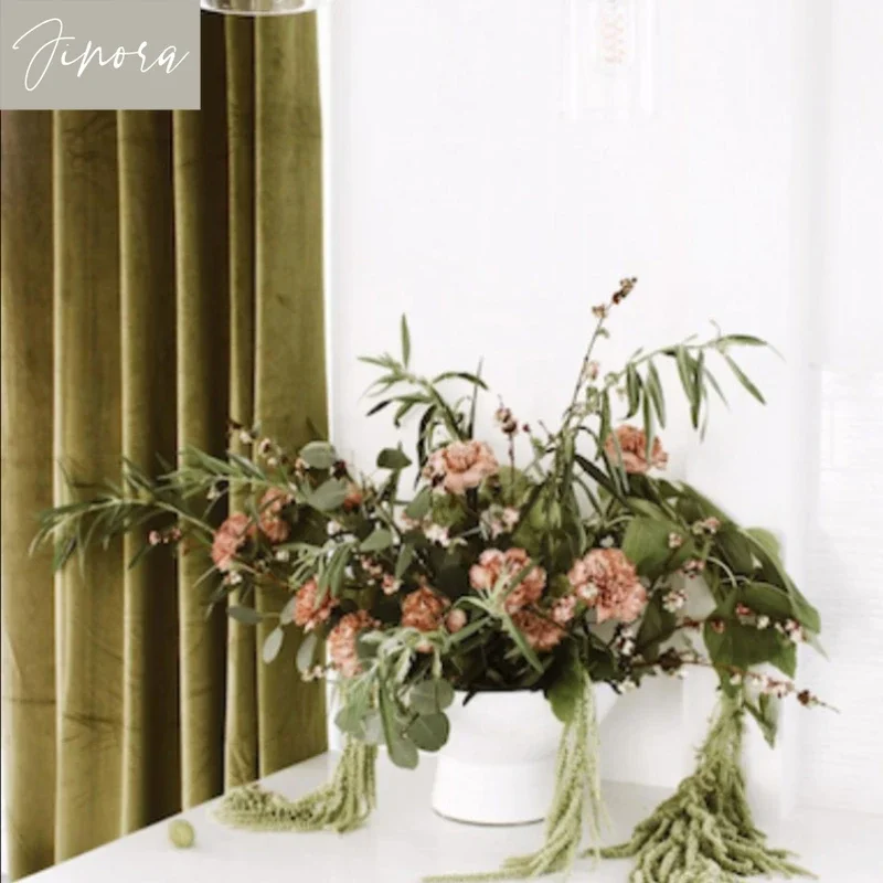 

Curtains Blue Blackout Curtains for Living Room Bedroom Dining Room Solid Color Curtain High-end Customization Decoration