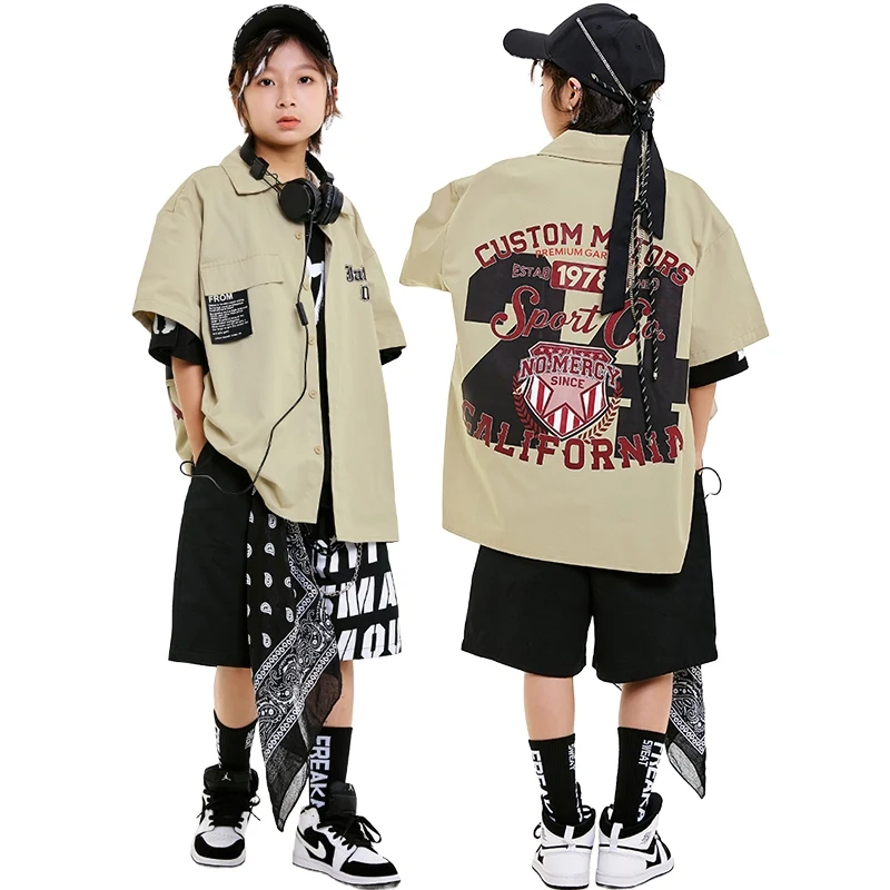 Street Dance Hip Hop Dance Team Prestaties Jazzdans Kostuum Praktijk Pak Nieuwe Jongens Dans Podium Kleding Kinderen Pak DN20449