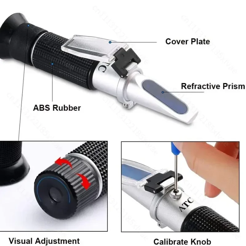 Dual Scale Seawater Salinity Refractometer 0-100 PPT Specific Gravity 1.000-1.070 Aquarium Marine Salt Water Density Testing