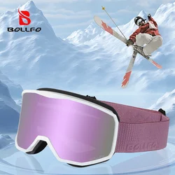 Snowboard Goggles Ski Glasses Women Pink Double Layers Anti-fog UV400  Sunglasses Snowmobile Eyewear Outdoor Jet Ski Accessories