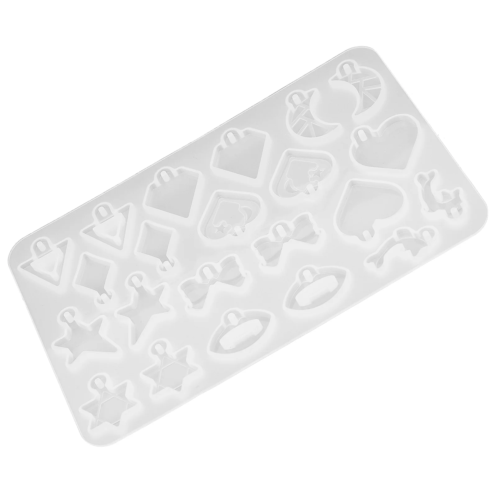 

Cement Mold DIY Earring Pendant Silicone Leaf Love Moon Cross Glue Molds Earrings Jewelry White Silica Gel