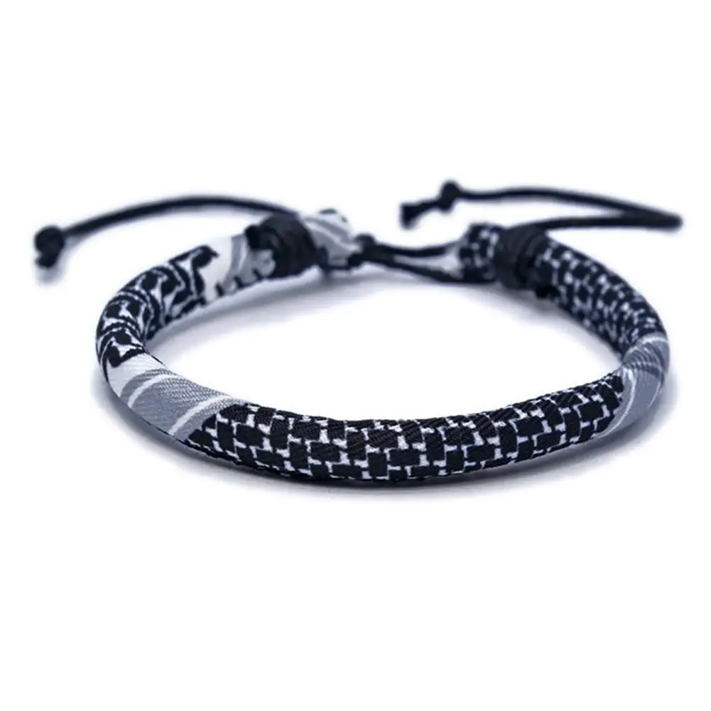 متعدد الألوان نسج البولكا نقطة أنماط أساور للرجل امرأة التقليدية كوفية وشاح أنماط العربية اليد حبل مجوهرات هدايا #6