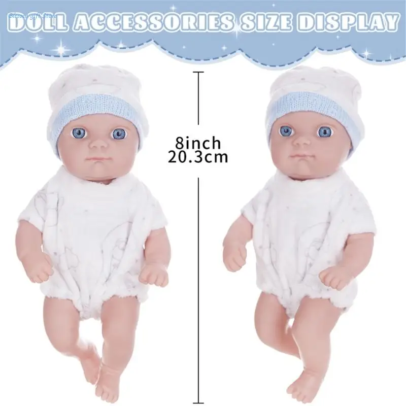 Lifelikes Soft Baby with Sleepwears and Hat Decoration for Children Over image 6