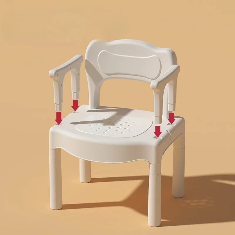 Sedia da doccia moderna con schienale Sedia ergonomica di design per anziani Tabouret Salle De Bains Mobili da bagno