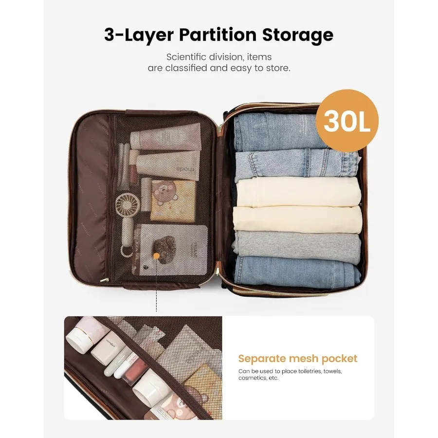 LOVEVOOK المتداول حقيبة لابتوب المرأة 17.3 بوصة حقيبة كمبيوتر محمول مع عجلات للعمل السفر الأعمال مقعد سفلي حمل على الأمتعة Ca #5