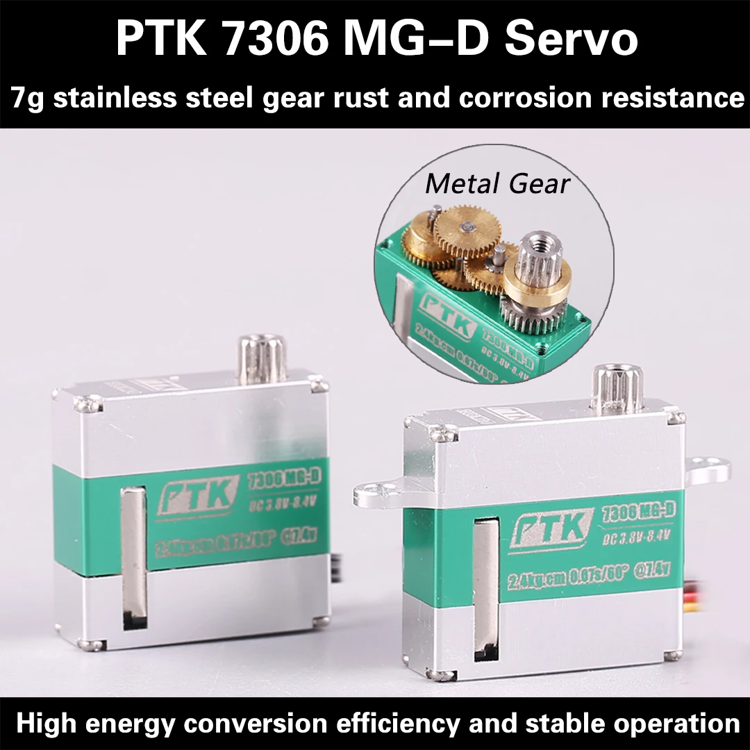 PTK 7306 MG-D 7g digital all-metal servo HV servo Glider Balsa Wing Servo F3 RC servo KST x06 same class