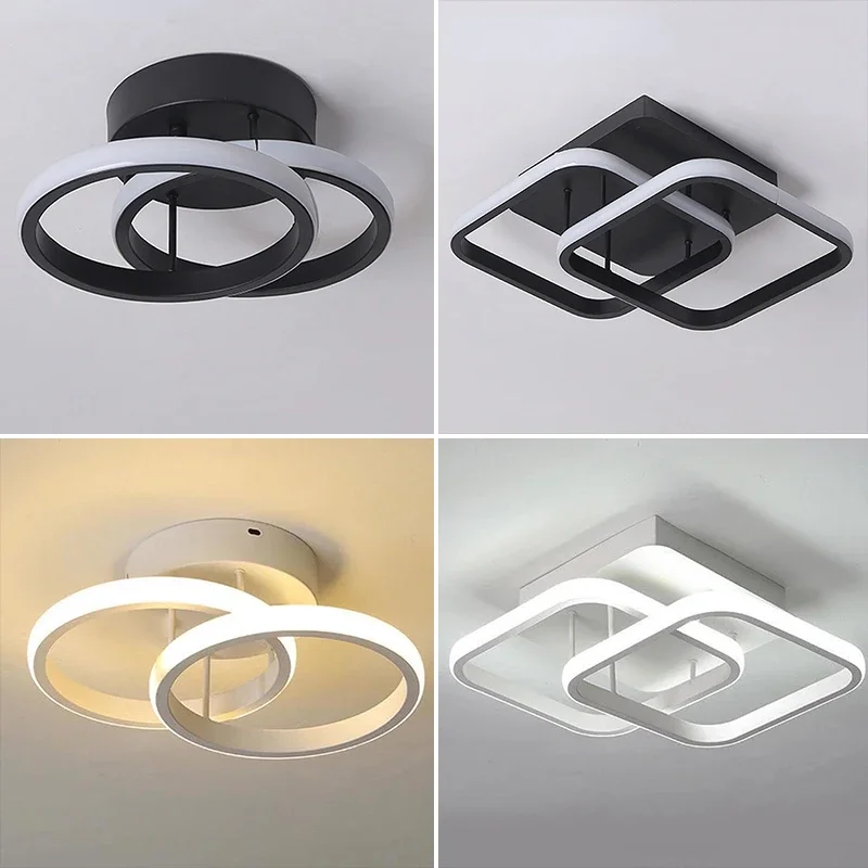 

Tri-color LED Ceiling Light Modern Iron Home Lighting Led Surface Mounted for Bedroom Room Corridor Light Balcony Lighting Decor