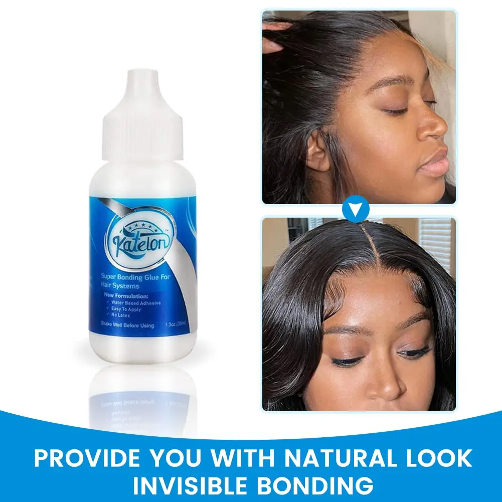 Wig Glue Waterproof Adhesive for Bonding Lace Toupee Front Closure 6pcs/set Travel Size Wigs Extension Kit for Beginners