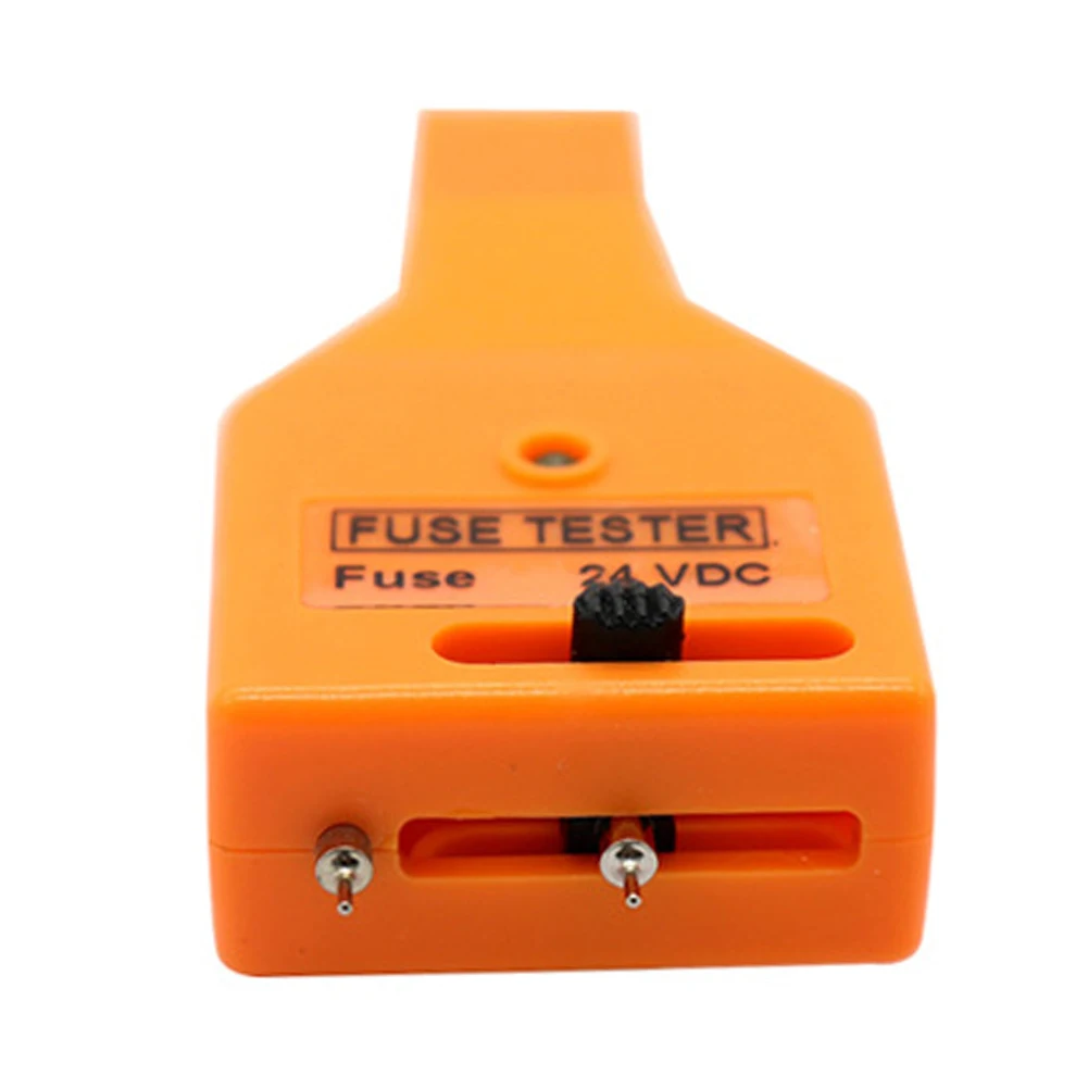 

Тестер предохранителей постоянного тока 24 В с регулируемым контактом для использования в автомобиле, совместимый с мини-стандартными и большими автомобильными предохранителями, компактными и удобными для переноски.
