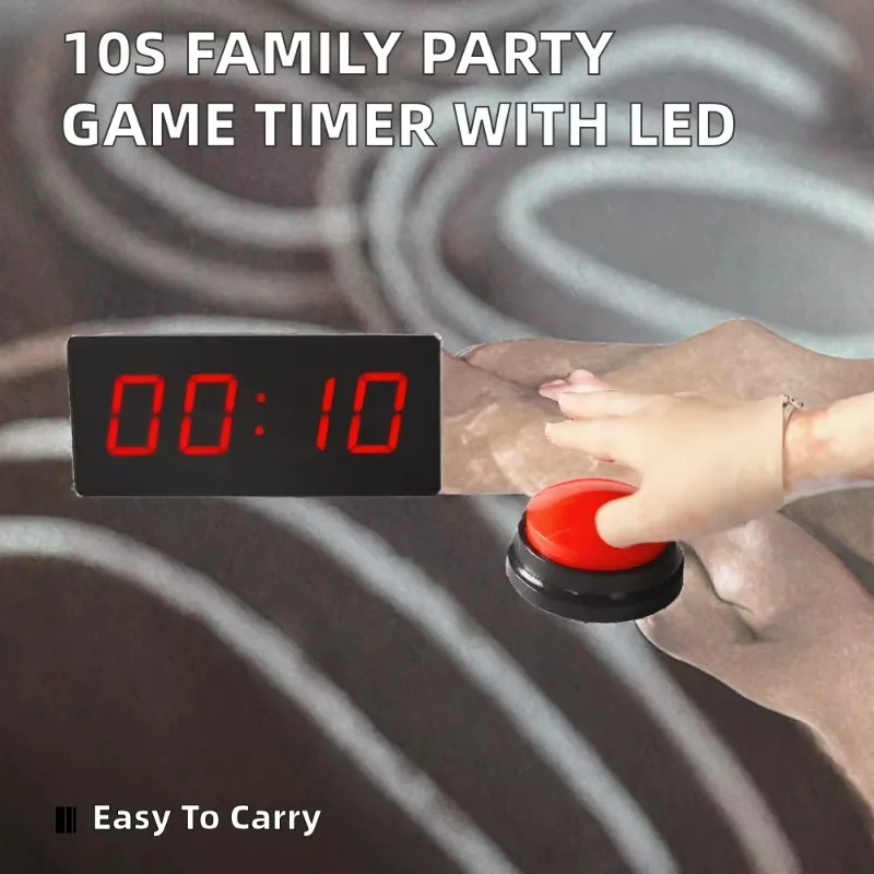 House Party Luck Challenge 10 Seconds Light Emitting Diode Red Digital Timer