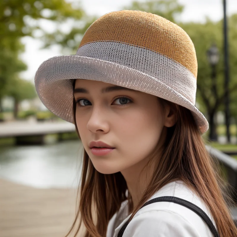 

Japanese sunshade hat for women's summer fashion versatile round top top top hat for outings Sunscreen hat 2023 new fisherman ha