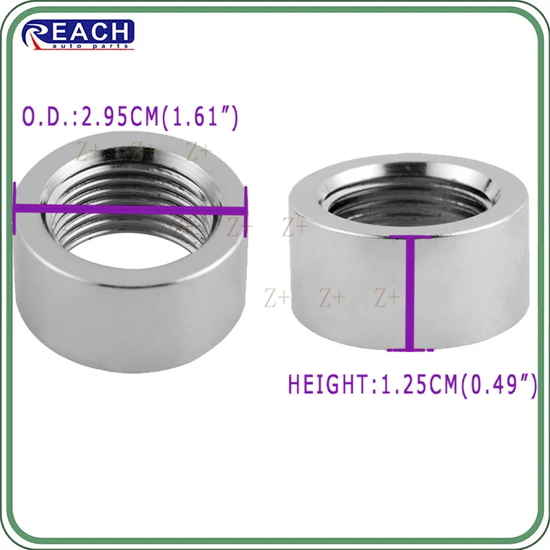 Z+  2PCS NEW M18 X1.5 O2 Oxygen o2 Sensor NEW Notched Nut Bung Exhaust Pipe Bung