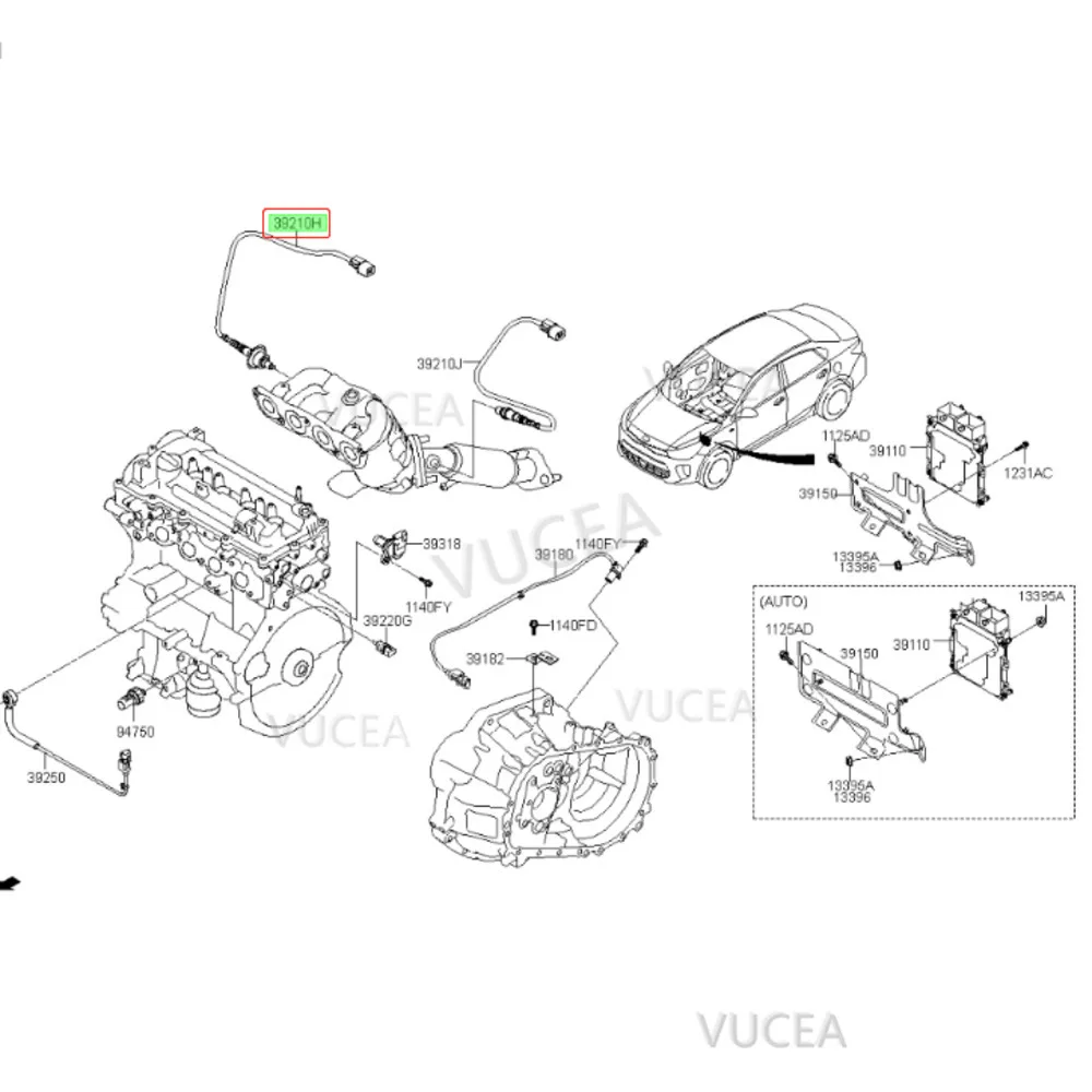 1Pcs For Hyundai Accent Rio 2017 - 2020 SENSOR ASSY-OXYGEN 3921003055 39210 03055 39210-03055