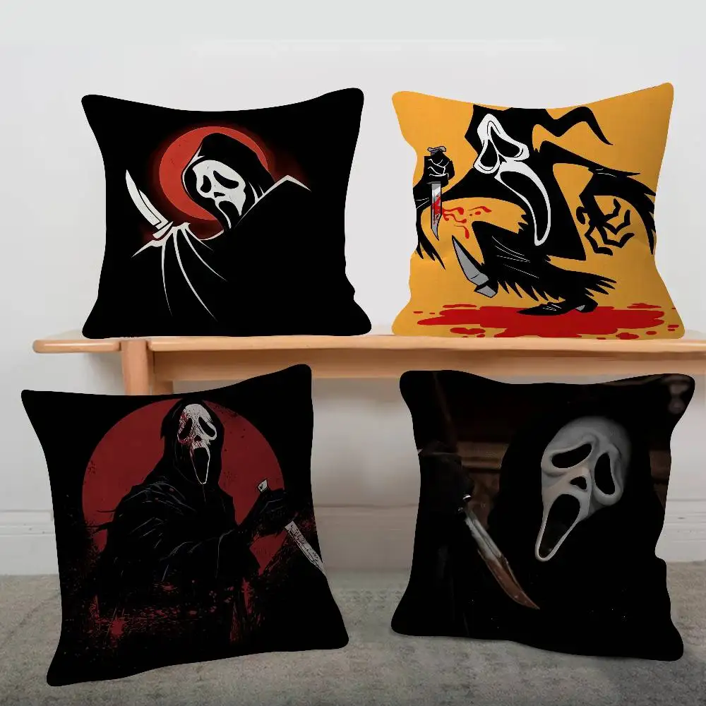 Image of Movie Scream Game For Cartoon Print Peripheral Kissenbezug Kissenhülle Heimdekoration Geburtstagsgeschenk Kissenbezug