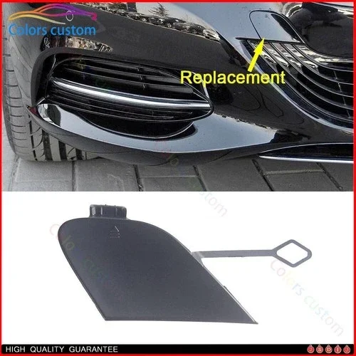2Pcs Front Bumper Tow Hook Eye Cover Cap For Mercedes-Benz S Class W222 OE:2228850024