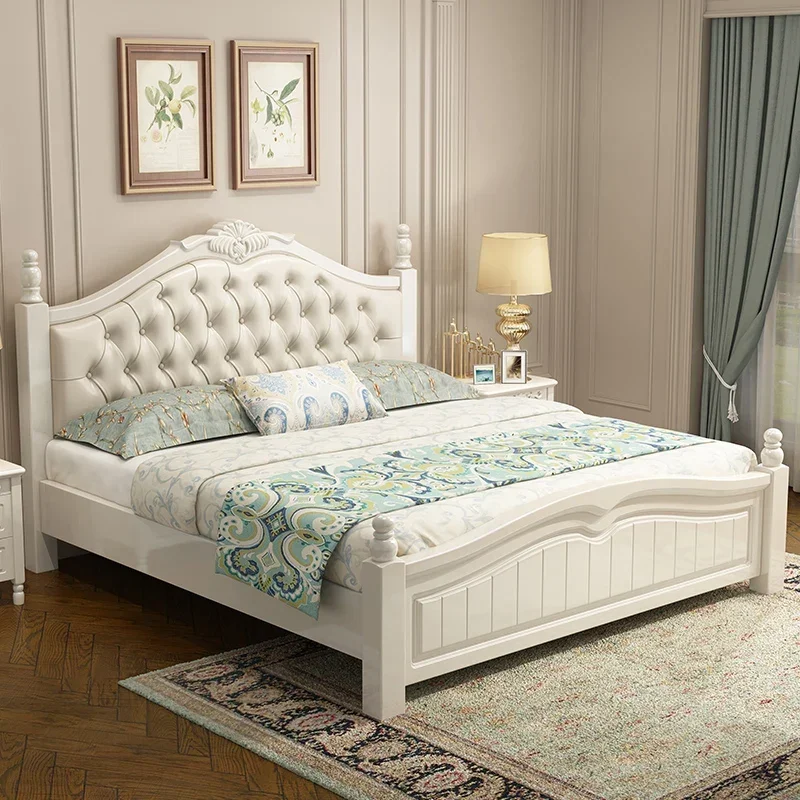 dv-Sleeping Princess Modern Sun Frame Luxury Double Queen Bed Children Design Nordic European Wooden Beliche Unique Furniture