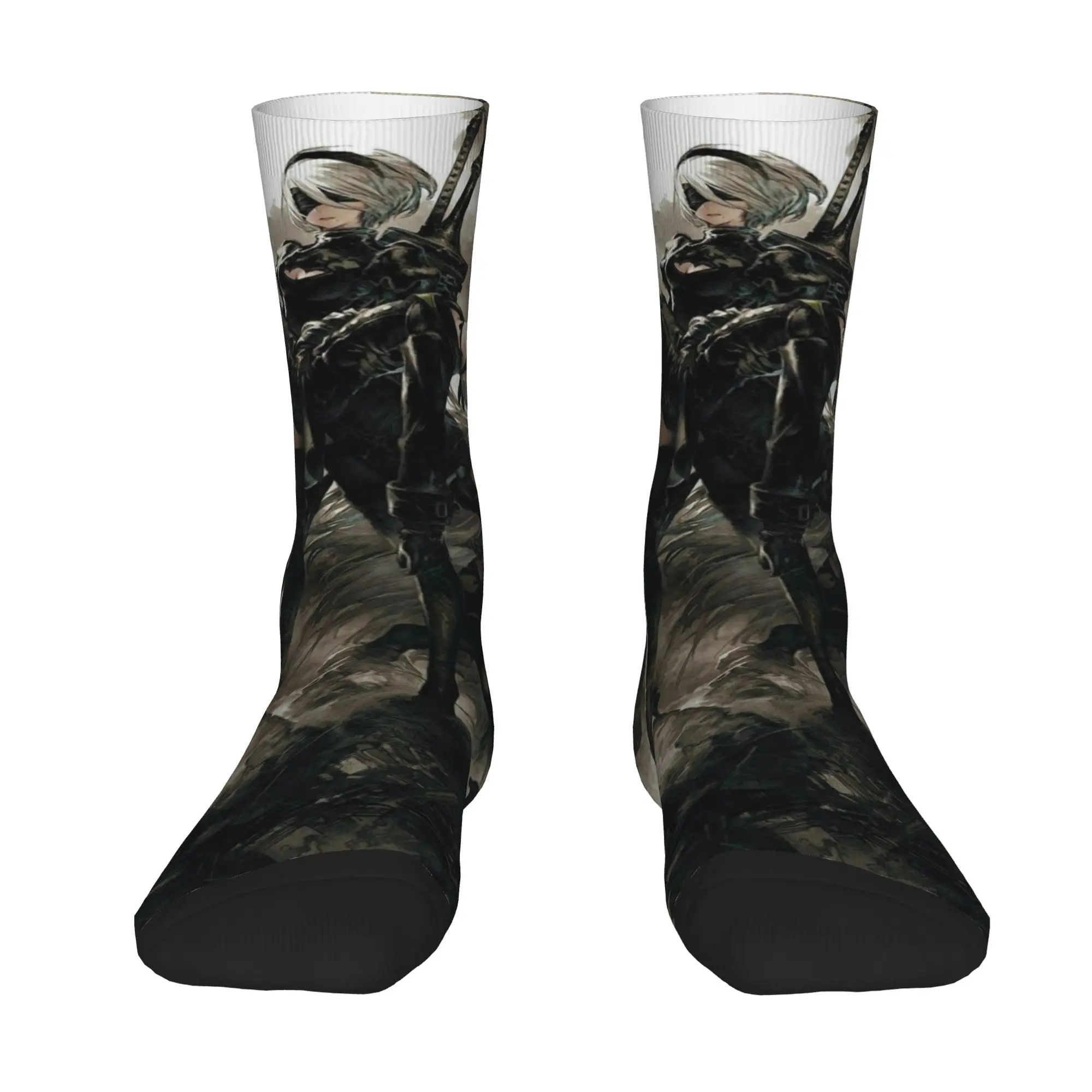 Nier Automatas  Socks  Gothic Stockings Women Men Soft Breathable Skateboard Socks Winter Pattern Anti Slip Socks