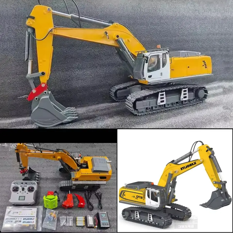 Novo com som luz grupo escavadeira parafuso versão de elevação cilindro elétrico de controle remoto k5901 rtr 1/18 rc escavadeira brinquedo